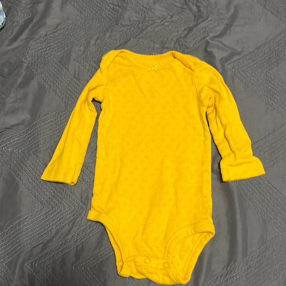 Yellow long sleeve onesie